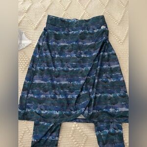 athletic Blue Patterned Women's Skirt